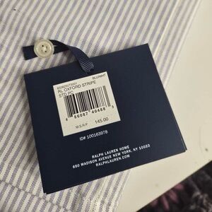 Ralph Lauren Blue & White Striped Pillow Cover